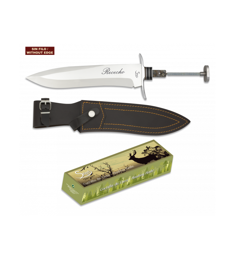 Cuchillo Rececho. Total 38.4cm. C/Funda