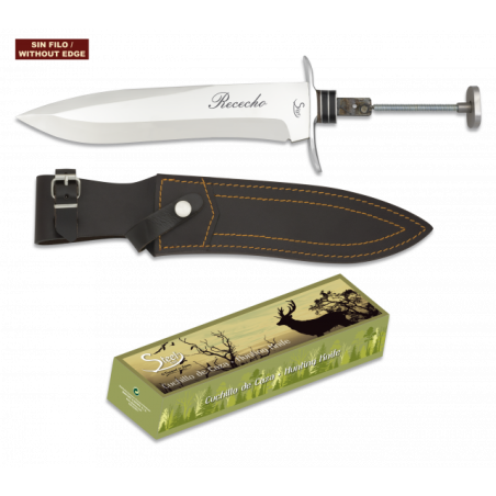 Cuchillo Rececho. Total 38.4cm. C/Funda