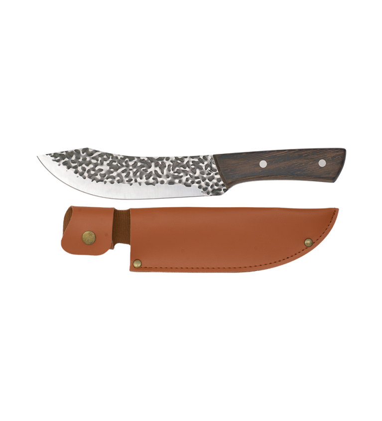 cuchillo puño madera / funda polipiel. h