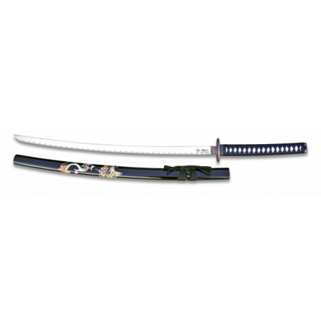 katana tole10.negra. Peana. 69 cm