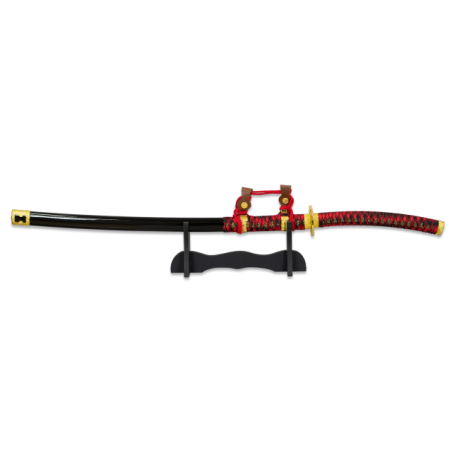 Katana Tole10 Tachi roja / negra c/peana