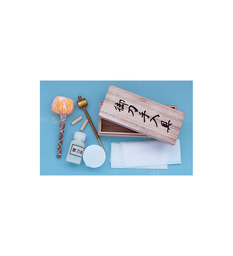 Kit de limpieza para katanas caja madera