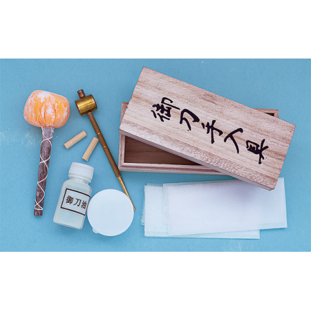 Kit de limpieza para katanas caja madera