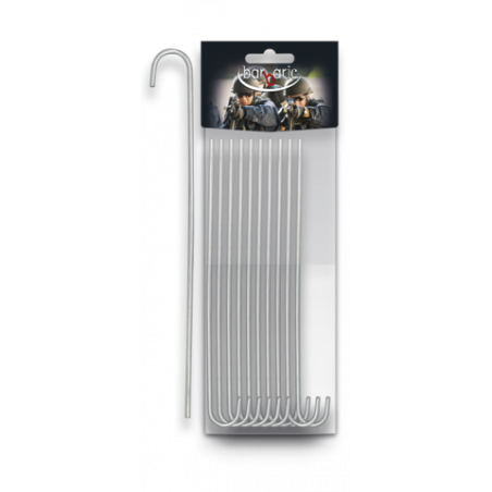 Piquetas acero. Blister: 10 pc. 23 cm
