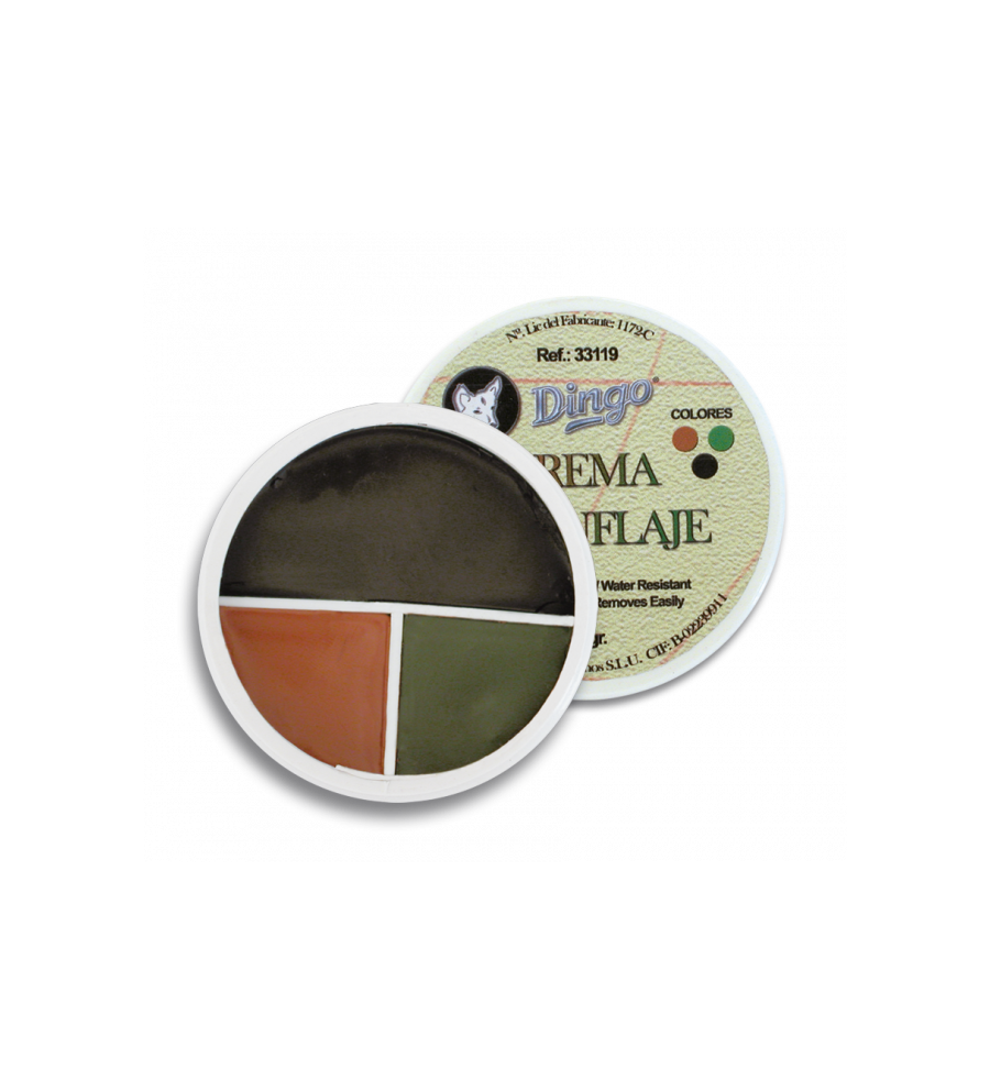 Pintura camuflaje. Tarro 3 colores. 30g