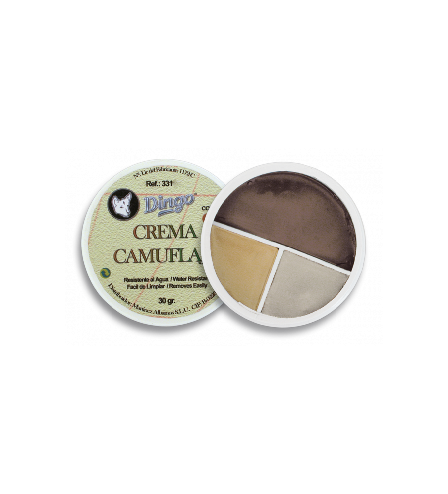Pintura camuflaje. Tarro 3 colores. 30g