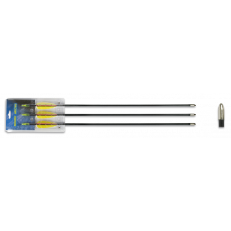 Set 3 flechas fibra. 28"