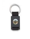 llavero rectangulo negro + cinta negra