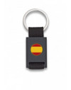Llavero rectangulo negro + cinta negra