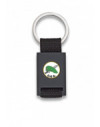 Llavero rectangulo negro + cinta negra