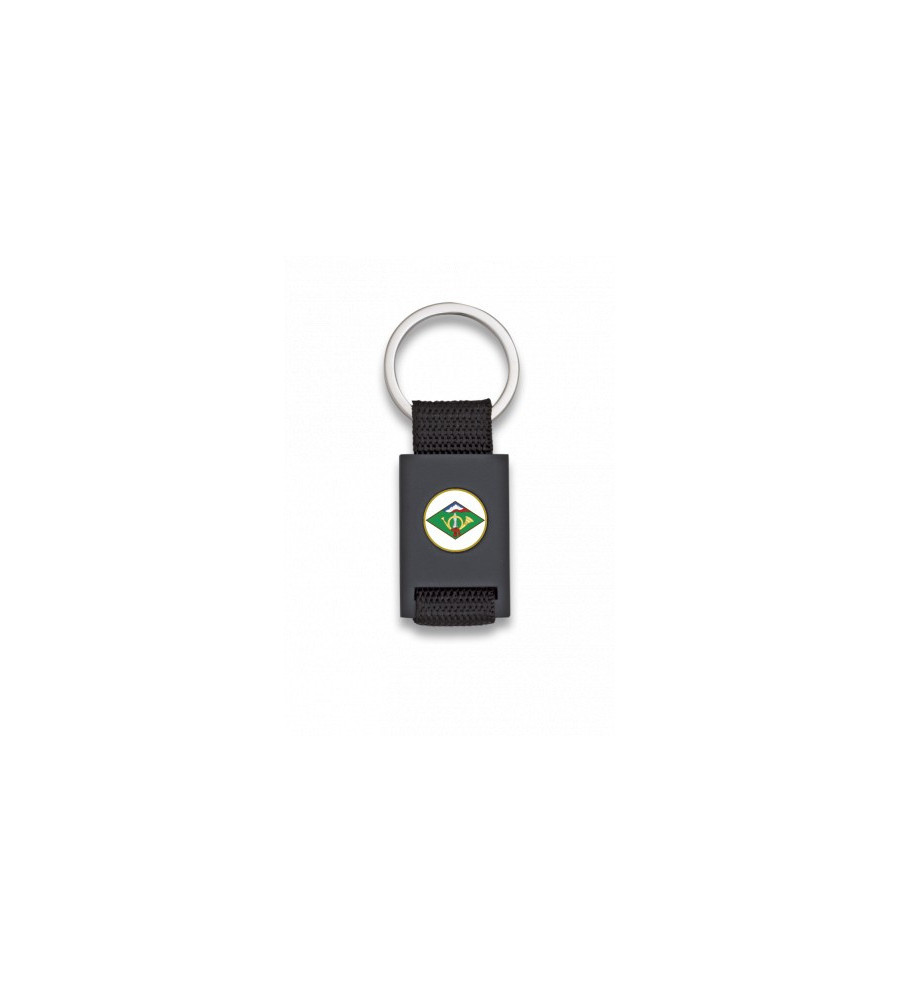 Llavero rectangulo negro + cinta negra