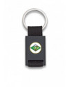 Llavero rectangulo negro + cinta negra