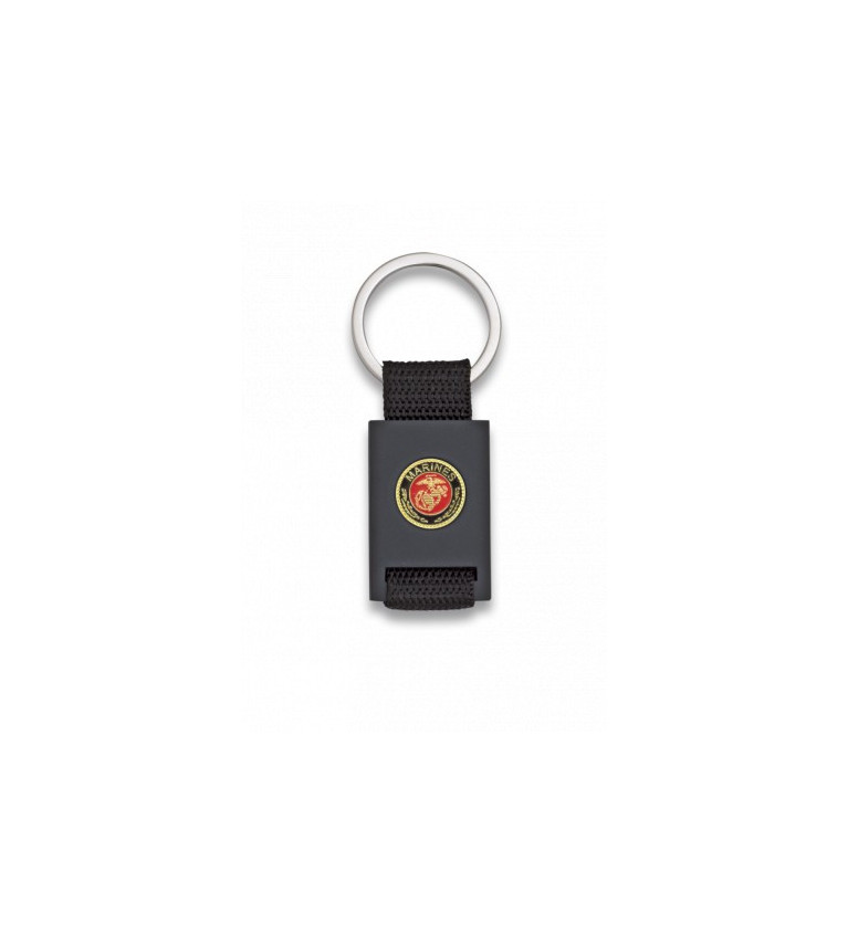 Llavero rectangulo negro + cinta negra