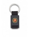 Llavero rectangulo negro + cinta negra