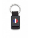 Llavero rectangulo negro + cinta negra