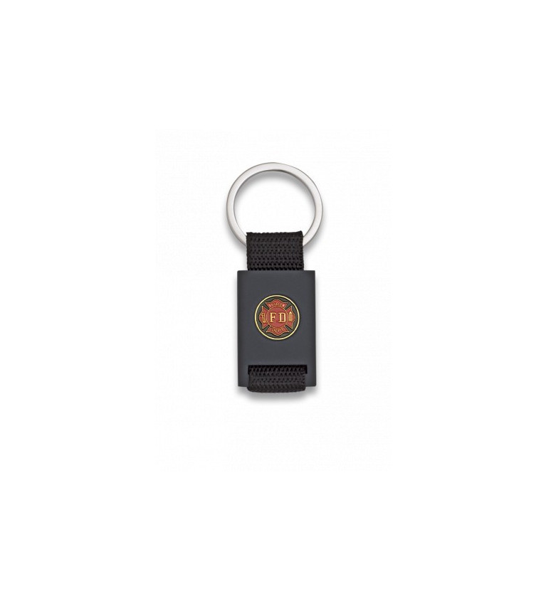 llavero rectangulo negro + cinta negra