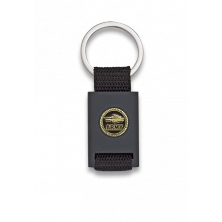 Llavero rectangulo negro + cinta negra
