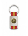 Llavero rectangulo plata + cinta bandera