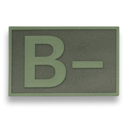 Parche goma ( B - ) Verde. (5.4 x 3.4cm)