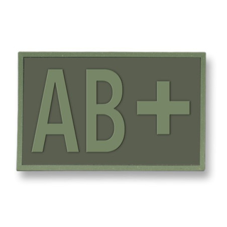 Parche Táctico goma ( AB+ ) Verde.