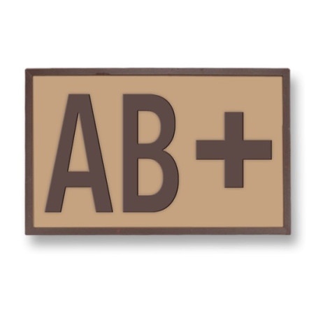 Parche Táctico goma ( AB +) TAN.