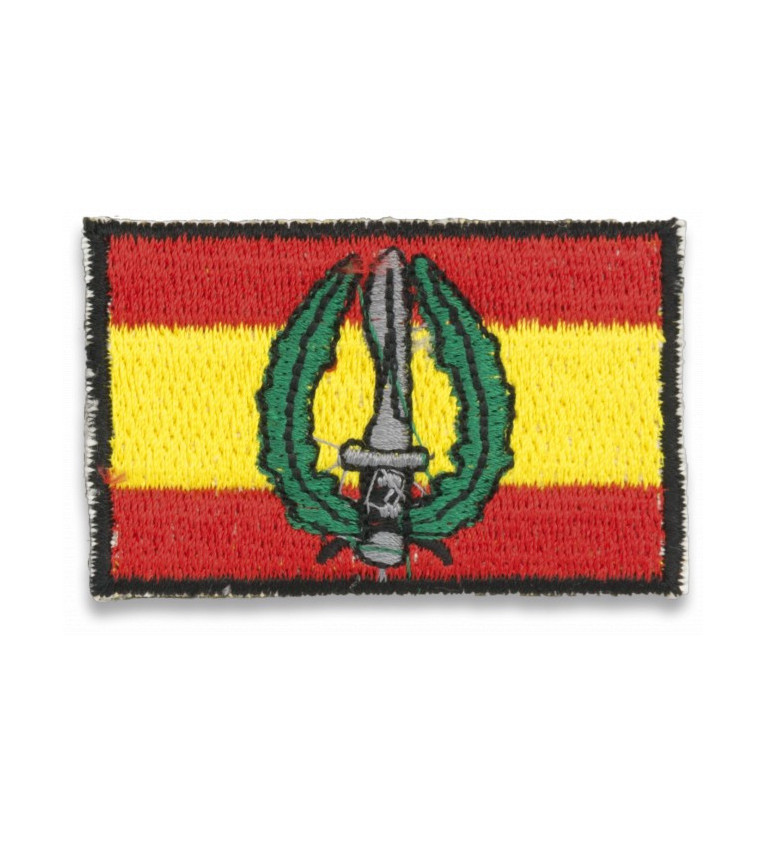 Bandera España bordada con logo MOE