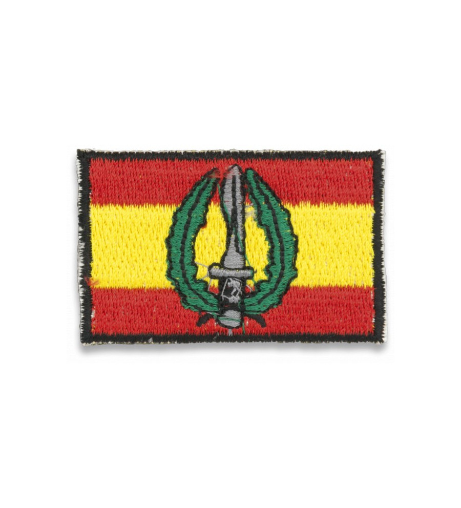 Bandera España bordada con logo MOE