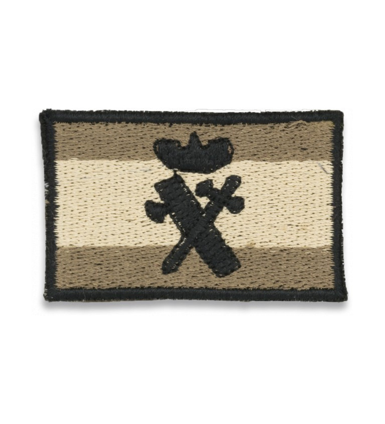 Bandera España gris con logo G. CIVIL