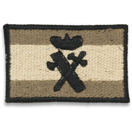 Bandera España gris con logo G. CIVIL