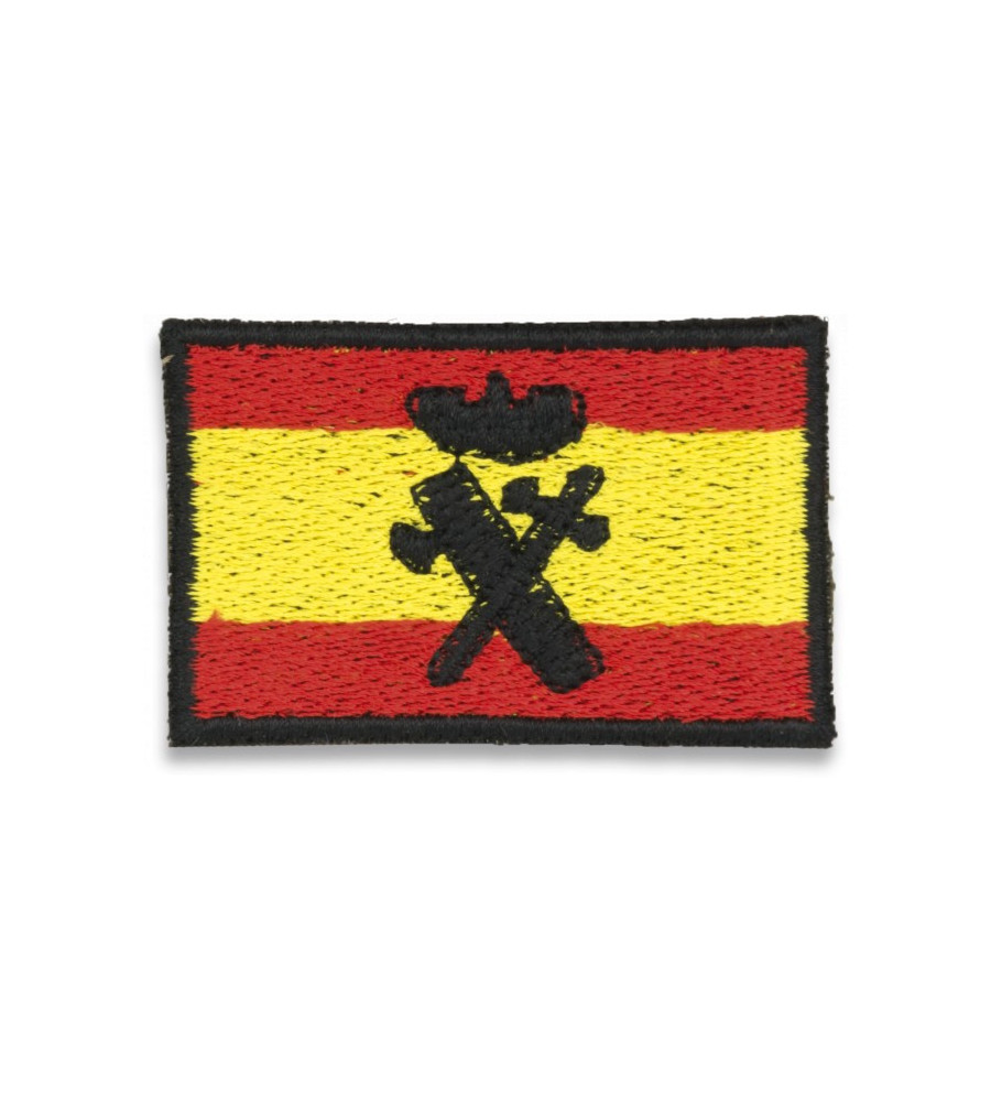 Bandera Bordada España con Logo G. CIVIL