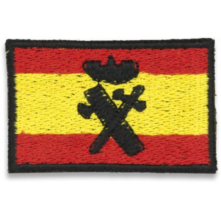 Bandera Bordada España con Logo G. CIVIL