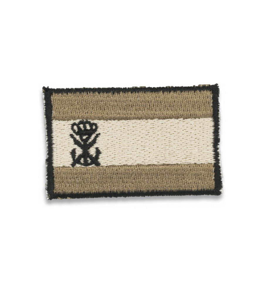 Bandera España gris con logo I. MARINA