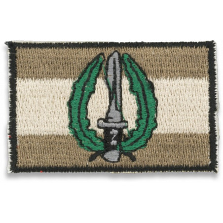 Bandera España gris con logo MOE