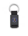 Llavero rectangulo negro + cinta negra