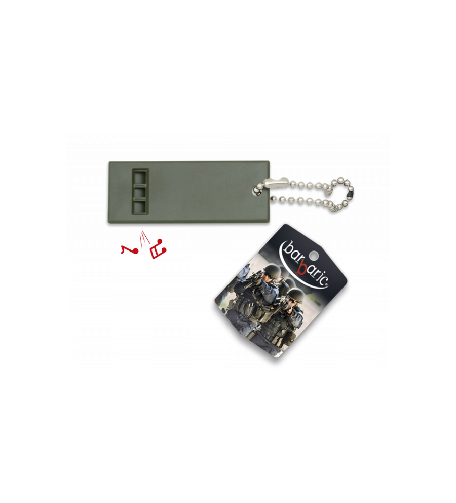 Silbato Verde con cadena de bolas