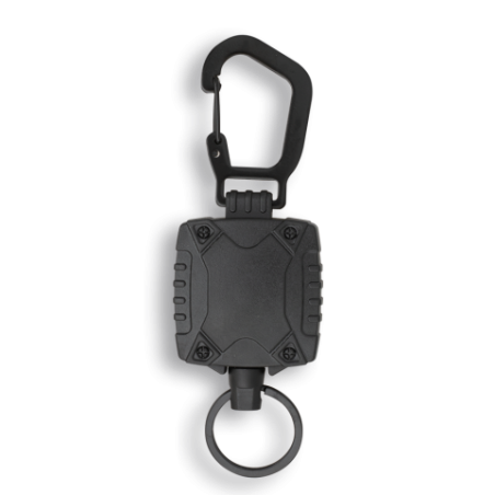 Llavero extensible Negro ABS c/ mosquetó