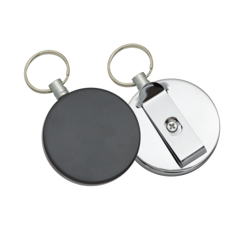 Llavero extensible 1 m ABS negro/Metal 5