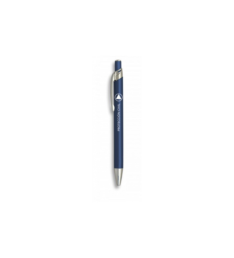 Boligrafo alumino color azul. Prot. Civl