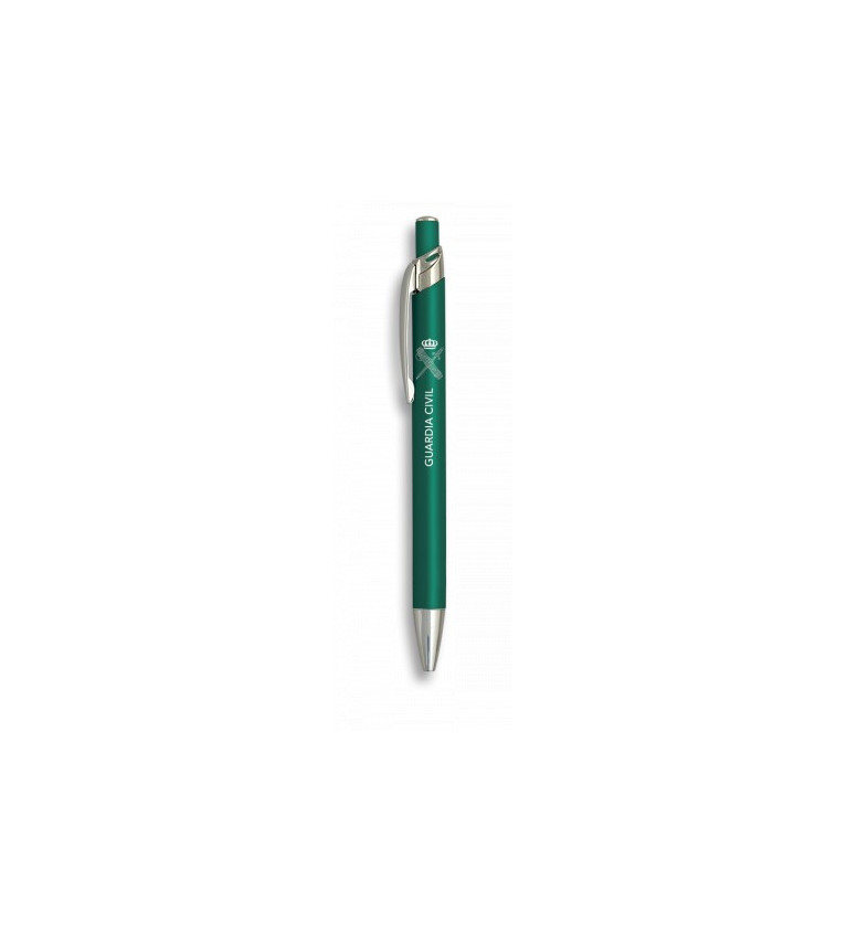 Boligrafo aluminio color verde. G. Civil