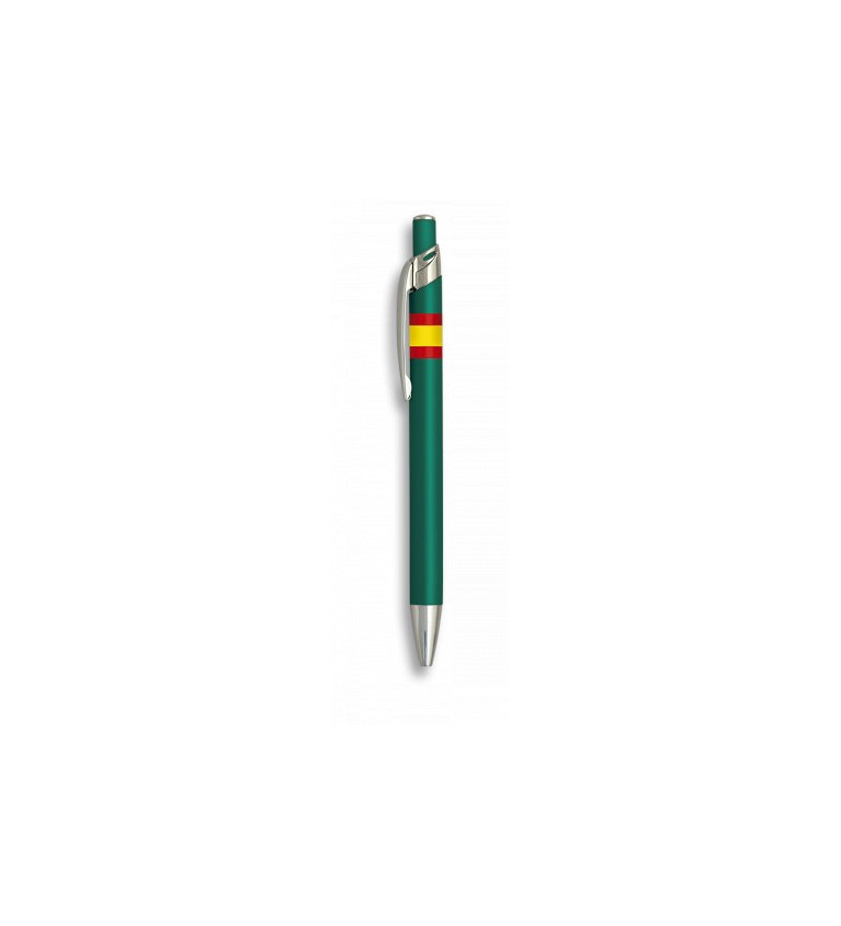 Boligrafo aluminio color verde. B. ESP
