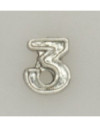 Numeral pasador diario " 3 PLATA "