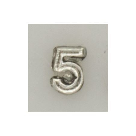 Numeral pasador diario " 5 PLATA "