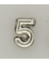 Numeral pasador diario " 5 PLATA "