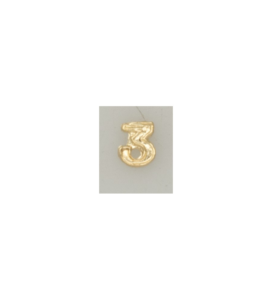 Numeral pasador diario " 3 ORO "