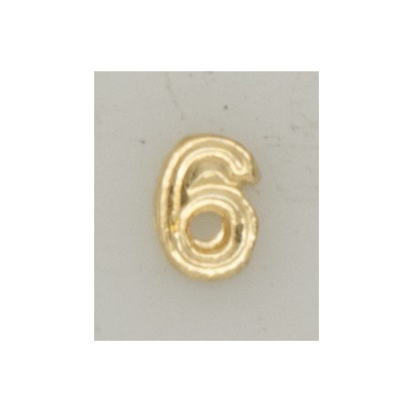 Numeral pasador diario " 6 ORO "