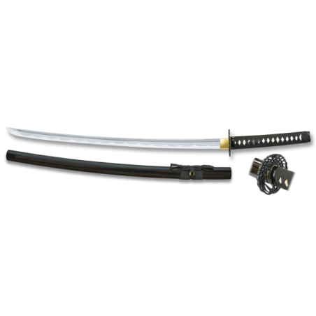 katana negra Tole10 templada al aceite