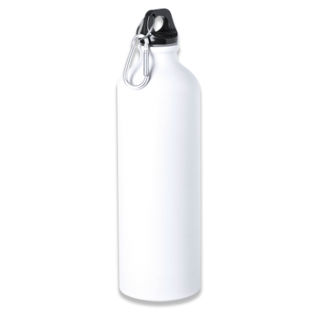 Bidon blanco 800 ml con mosqueton