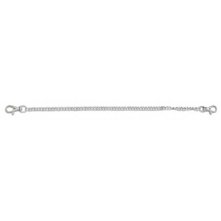 Cadena plana con 2 mosquetones. 33 cm