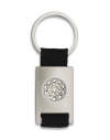 Llavero rectangulo plata + cinta negra
