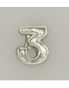 Numeral pasador diario " 3 PLATA "